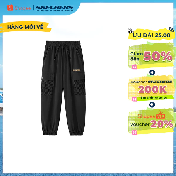 Quần Dài Thể Thao Bé Trai Skechers GO Trail Performance Pants - P226B006-0018