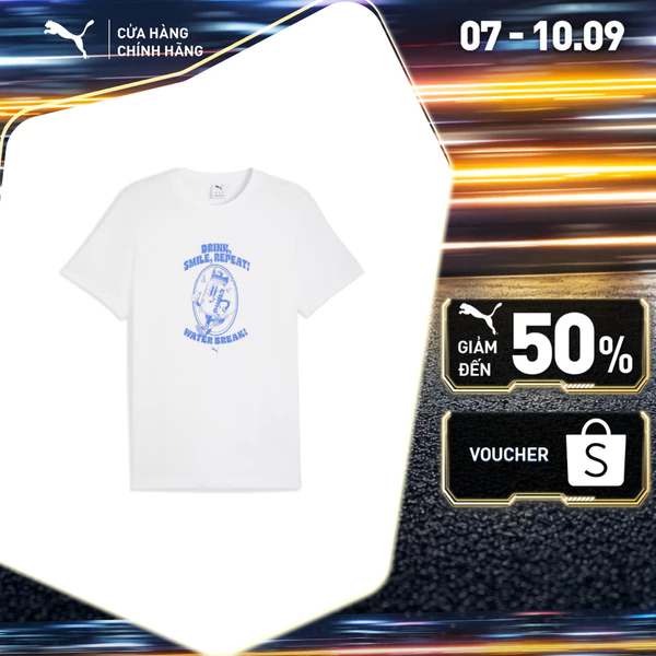 Áo Thun Tay Ngắn Thời Trang PUMA Nam GRAPHICS Water Break White Màu Trắng