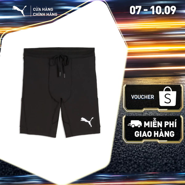 Quần Đùi Chạy Bộ PUMA Nam M LIGHTSPEED 8 HALF TIGHT Black Màu Đen