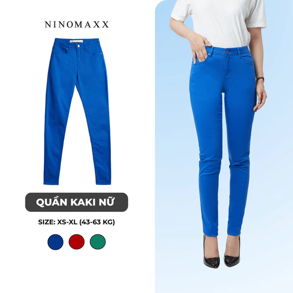 Quần Kaki Nữ Dài Ôm Dáng Chất Thun Co Giãn NINOMAXX 1609165