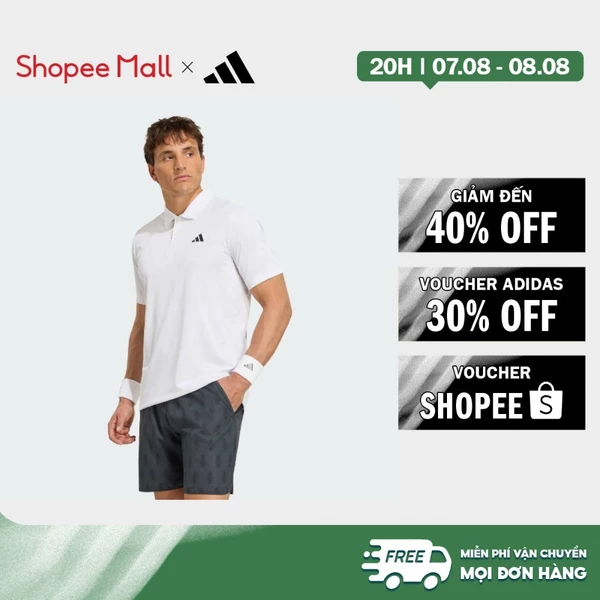 [Duy nhất 8.8 - VOUCHER 30%]adidas Quần vợt ÁO POLO GRAPHIC CLUB TENNIS CLIMACOOL Nam trắng KS8274