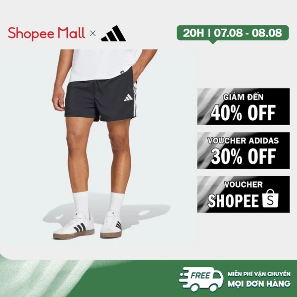 [Duy nhất 8.8 - VOUCHER 30%]adidas Phong cách sống Quần Short 3 Gạch Chelsea Essentials 5 inch Nam Đen IM7850