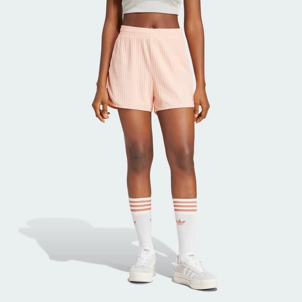 adidas Phong cách sống Quần Short Sprinter Thun Gân To Bản Essentials Nữ Hồng JD5165
