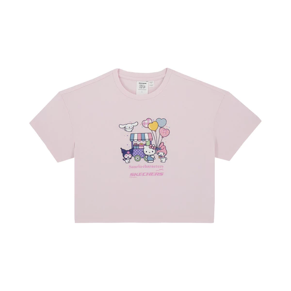 Áo Thun Tay Ngắn Bé Gái Skechers Sanrio Character Short Sleeve Tee - SL425G634-008K