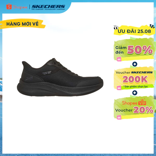 [ĐỘC QUYỀN ONLINE] Giày Thể Thao Nam Skechers Slip-Ins BOBS Sport Moda Flex Slick Stride Thường Ngày - 118158-BBK