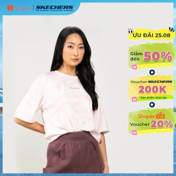 Áo Thun Tay Ngắn Nữ Skechers Urban Outdoor Short Sleeve Tee - SL325W448-AP03 Online Sale