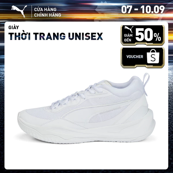 Giày Thời Trang PUMA Unisex Playmaker Core White-Gray Violet Màu Trắng