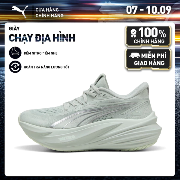 Giày Chạy Bộ PUMA Nữ MagMax NITRO 2 Wns Créme De Mint-Sage Glow Màu Xanh Lá