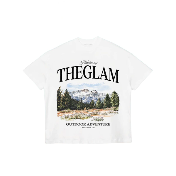 TheGlam CHÍNH HÃNG - Áo Thun Trắng "OUTDOOR ADVENTURE" Form Boxy UNISEX - TS06-20