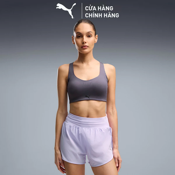 Áo Ngực Thể Thao Tập Luyện PUMA Nữ PWRMODE BRA - HIGH Inky Depths Màu Xám