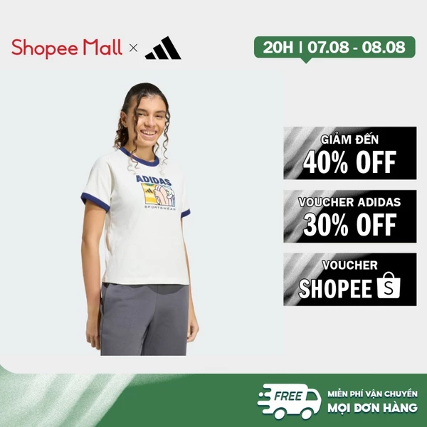 [Duy nhất 8.8 - VOUCHER 30%]adidas Phong cách sống ÁO THUN POP ART GRAPHIC T-SHIRT1 Q2 Nữ trắng KC8603