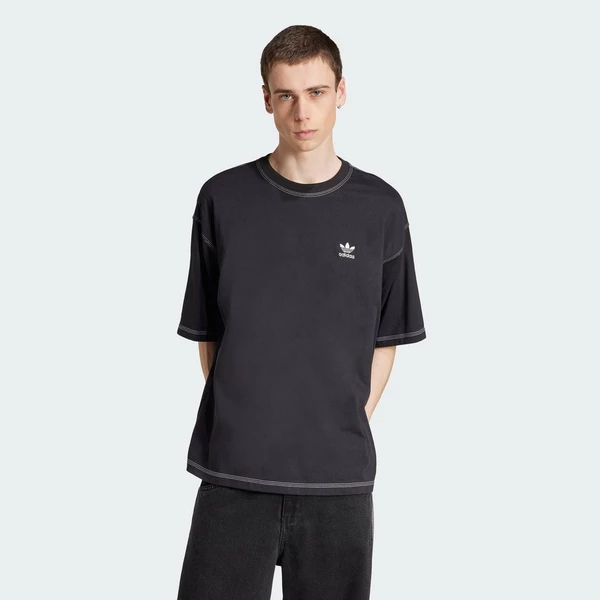 adidas Phong cách sống Áo Thun Ba Lá Essentials Nam Đen JW0971