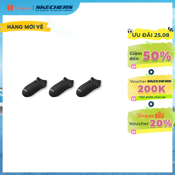 Vớ Thể Thao Nam Skechers Socks Low Cut Socks (3 Pairs) - L225M177-060H