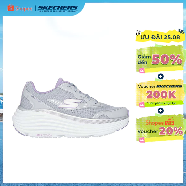 Giày Thể Thao Nữ Skechers Performance Max Cushioning Endeavour Galloway - 129472-GYLV Air-Cooled Goga Mat