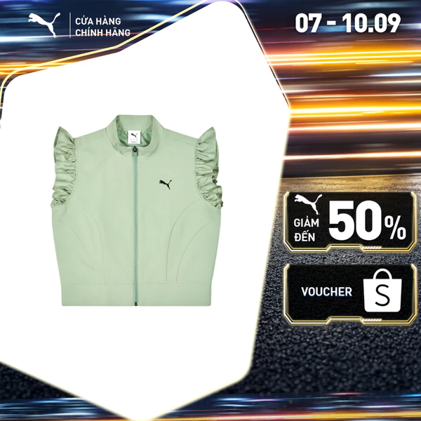 Áo Khoác Thời Trang PUMA Nữ DARE TO Padded Vest Lux Army Màu Xanh Lá
