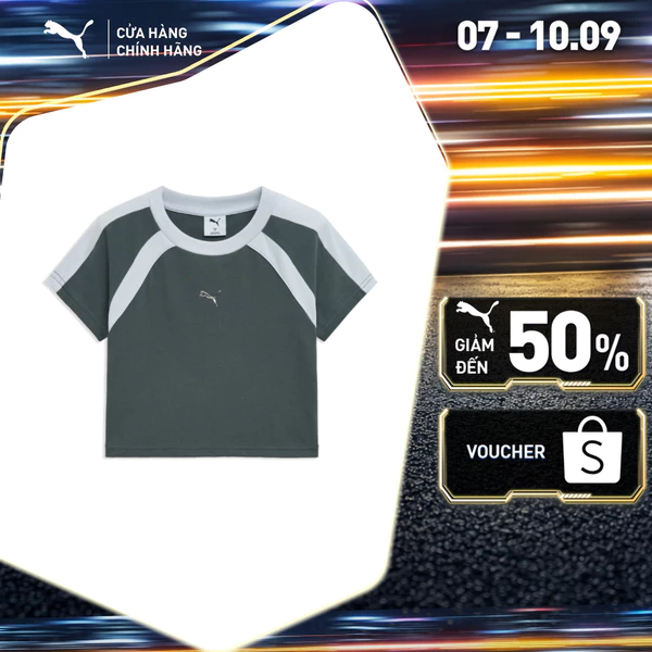 Áo Thun Thời Trang PUMA Nữ DARE TO SHORTSLEEVE TEE Mineral Gray Màu Xám