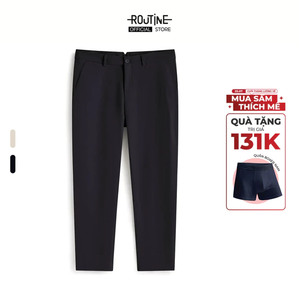 Quần Dài Kaki Nam Form Slim Cropped - Routine 10F25PCA018