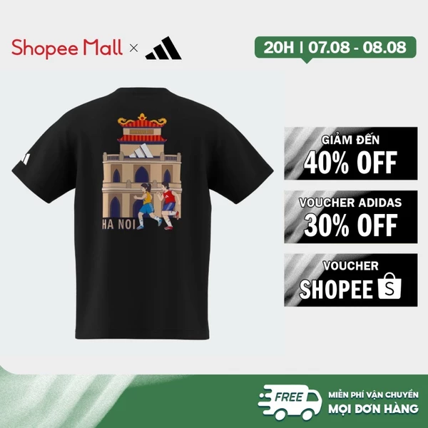 [Duy nhất 8.8 - VOUCHER 30%]adidas Phong cách sống VNM RUN TEE Unisex Đen KH0745