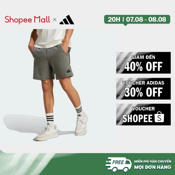[Duy nhất 8.8 - VOUCHER 30%]adidas Phong cách sống Quần Short 3 Sọc Future Icons Nam Xám IW8542