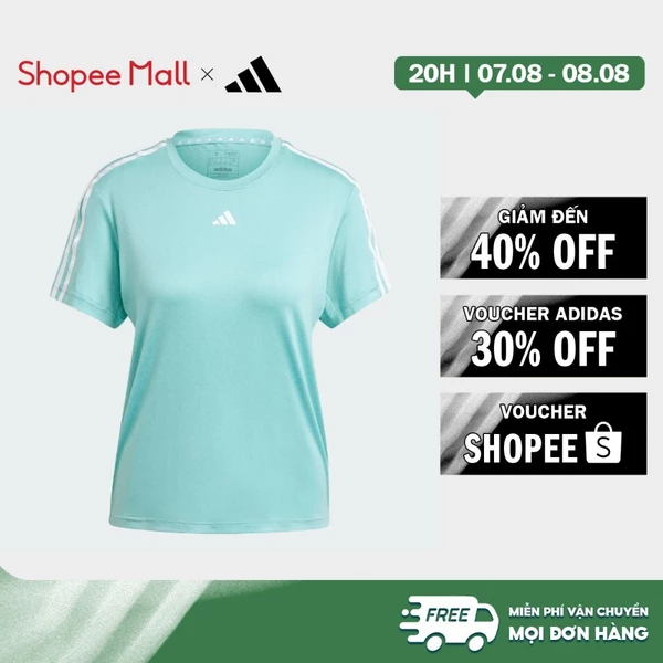 [Duy nhất 8.8 - VOUCHER 30%]adidas Gym & Training AEROREADY Train Essentials 3-Stripes Tee Women Turquoise IX0991