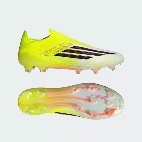 adidas Bóng đá Giày Đá Bóng Sân Cỏ Thật Đất Cứng Không Dây F50 ELITE Unisex Màu vàng JR6458