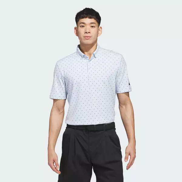 adidas Golf ULTIMATE365+ MICRO PRINT POLO SHIRT Men Blue KB3729