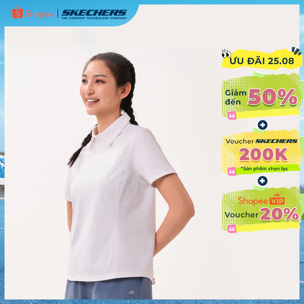 Polo Tee Nữ Skechers Walking Performance Polo Tee - SP126W009-0019