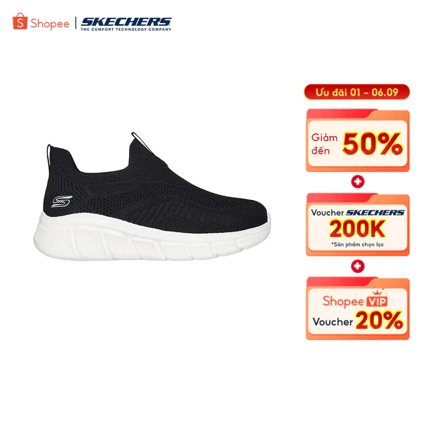 Giày Thể Thao Nữ Skechers BOBS Sport B Flex On Order Thường Ngày - 117325-BLK Memory Foam