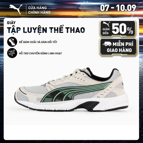 Giày Thể Thao PUMA Unisex C25K Glacial Gray-Black-Green Fog Màu Xám