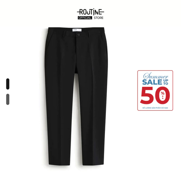 Quần Tây Dài Nam Nhãn Kim Loại Form Slim - Routine 10F25PFO023