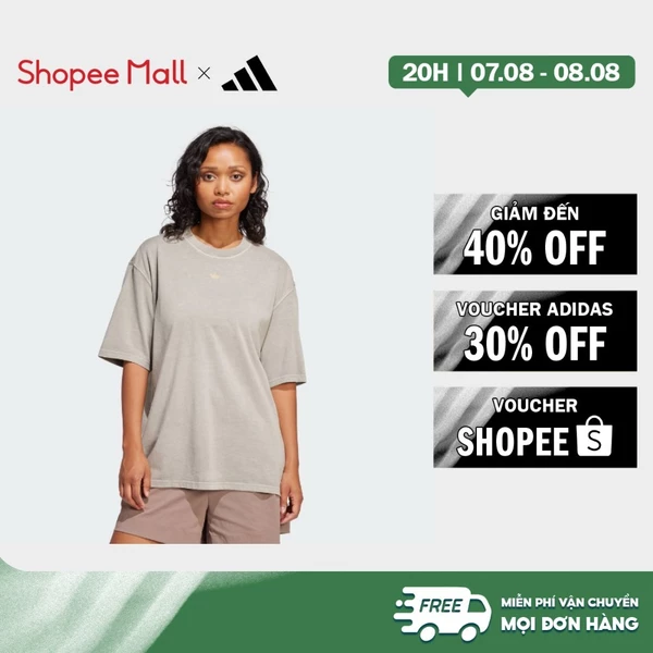 [Duy nhất 8.8 - VOUCHER 30%]adidas Phong cách sống Áo Thun Oversize Washed Nữ màu xanh lá JI5730