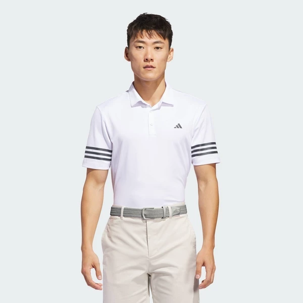 adidas Đánh gôn Áo Polo 3 Sọc Nam trắng IU4359