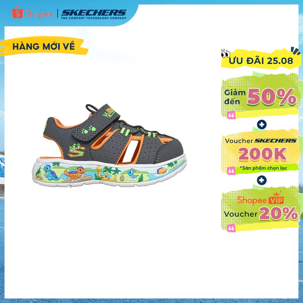 Giày Thể Thao Bé Trai Skechers Play Scene Splash Creative-Coast - 407045N-CCOR