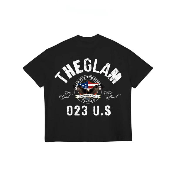 TheGlam CHÍNH HÃNG - Áo Thun Đen Form Boxy "STARS & WINGS" UNISEX - TS03-10