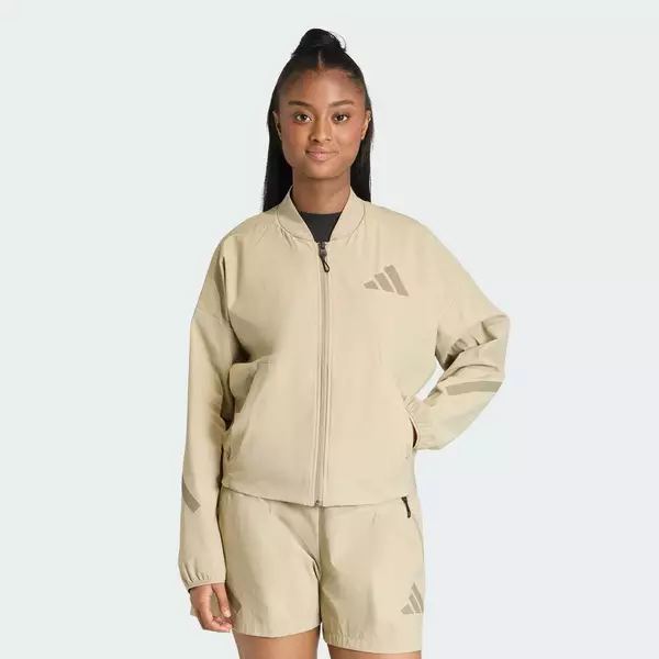 adidas Phong cách sống ÁO BOMBER DỆT ADIDAS Z.N.E. Nữ nâu KD8509