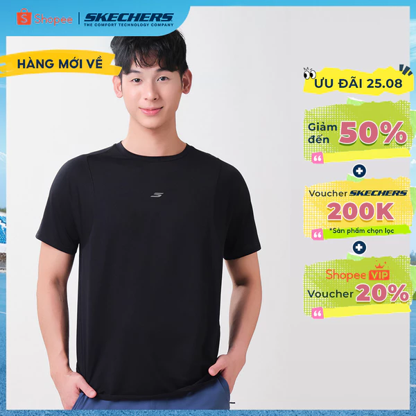 Áo Thun Tay Ngắn Nam Skechers Running Performance Short Sleeve Tee - SP326M401-0018
