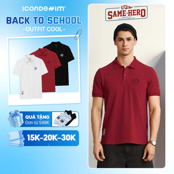 [ICONDENIM® MARVEL COLLECTION] Áo Polo Nam Marvel Spider-Man Night Script Form Regular PLID0320