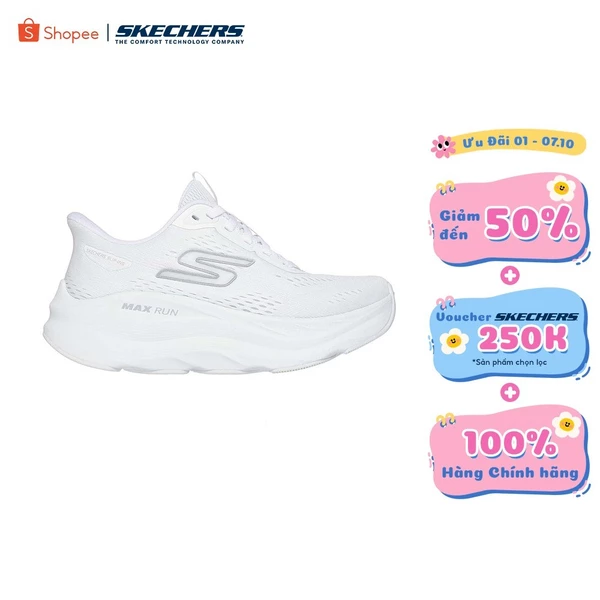 Giày Thể Thao Nữ Skechers Slip-Ins Performance Max Run - 129200-WHT Air-Cooled Goga Mat
