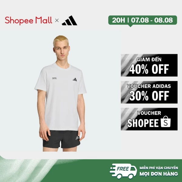 [Duy nhất 8.8 - VOUCHER 30%]adidas Chạy ÁO THUN GRAPHIC RUN ESSENTIALS Nam trắng KS2501