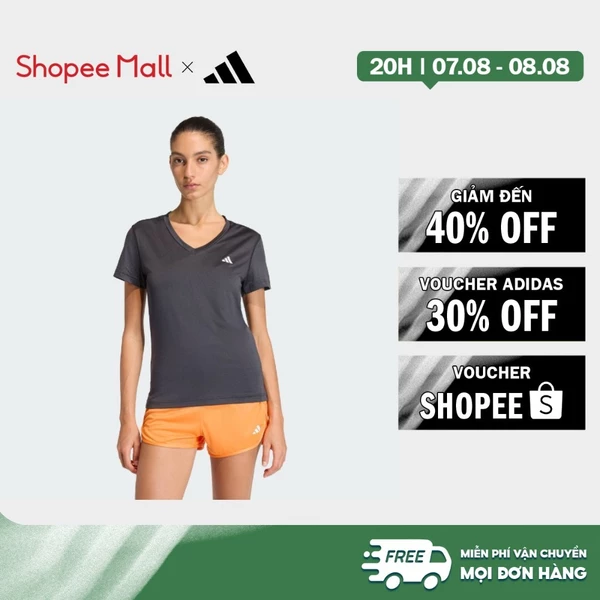 [Duy nhất 8.8 - VOUCHER 30%]adidas Gym & Training Áo Thun Cổ Chữ V Workout Essentials Nữ Đen KA2474