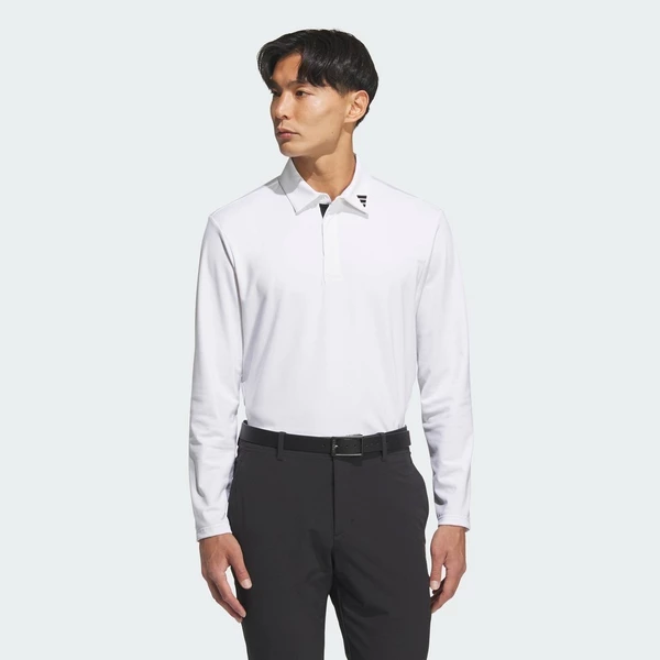 adidas Đánh gôn Áo Polo Dài Tay Jacquard Nam trắng JM9538