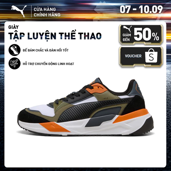 Giày Thể Thao PUMA Unisex Trinity 2 White-Black-Olive Màu Trắng