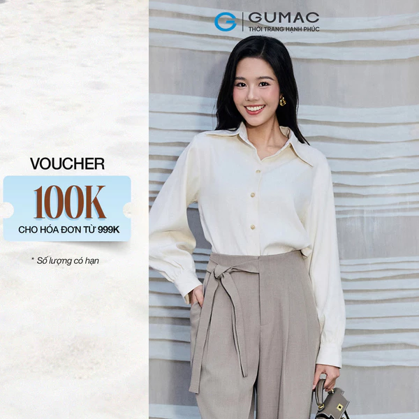 Áo Sơ Mi GUMAC Form Rộng Cổ Sơ Mi Dễ Mix Match Nhiều Phong Cách AF12082