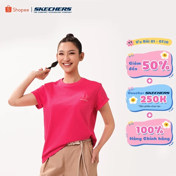Áo Thun Tay Ngắn Nữ Skechers CNY Short Sleeve Tee - SL126W529-00FA