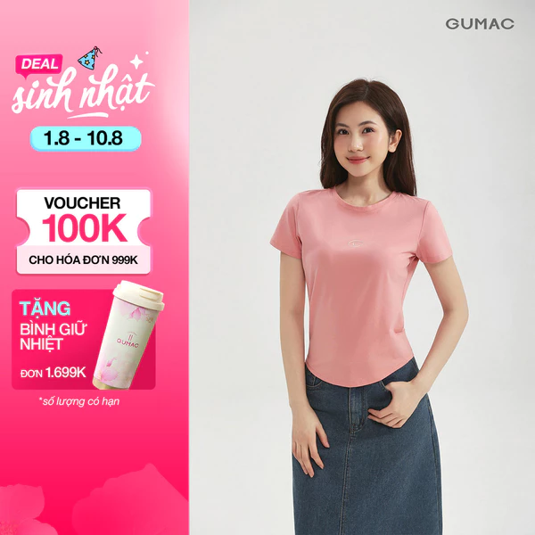 Áo Thun Ôm Nữ Gmorning - GUMAC Áo Phông Baby Tee Thun Cotton Trơn Co Giãn Tôn Dáng YATD12002