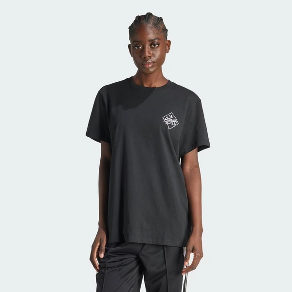 adidas Phong cách sống Áo Thun Graphic Watermark Nữ Đen IU2487