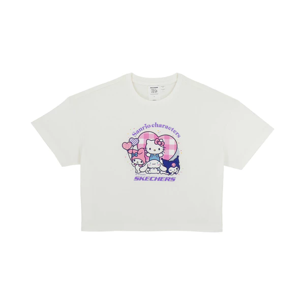 Áo Thun Tay Ngắn Bé Gái Skechers Sanrio Character Short Sleeve Tee - SL425G633-00QF
