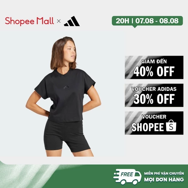 [Duy nhất 8.8 - VOUCHER 30%]adidas Lifestyle ALL SZN Tee Women Black JJ1235