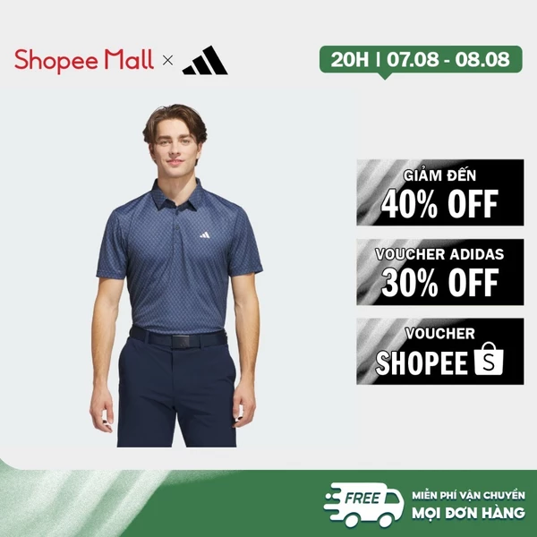 [Duy nhất 8.8 - VOUCHER 30%]adidas Đánh gôn Áo Polo Phủ Họa Tiết Core Nam Màu xanh da trời JF8852