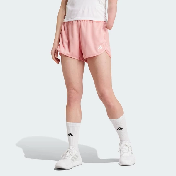 adidas Gym & Training Quần Short Cạp Cao Dệt Kim Pacer Essentials Nữ Hồng IX1025